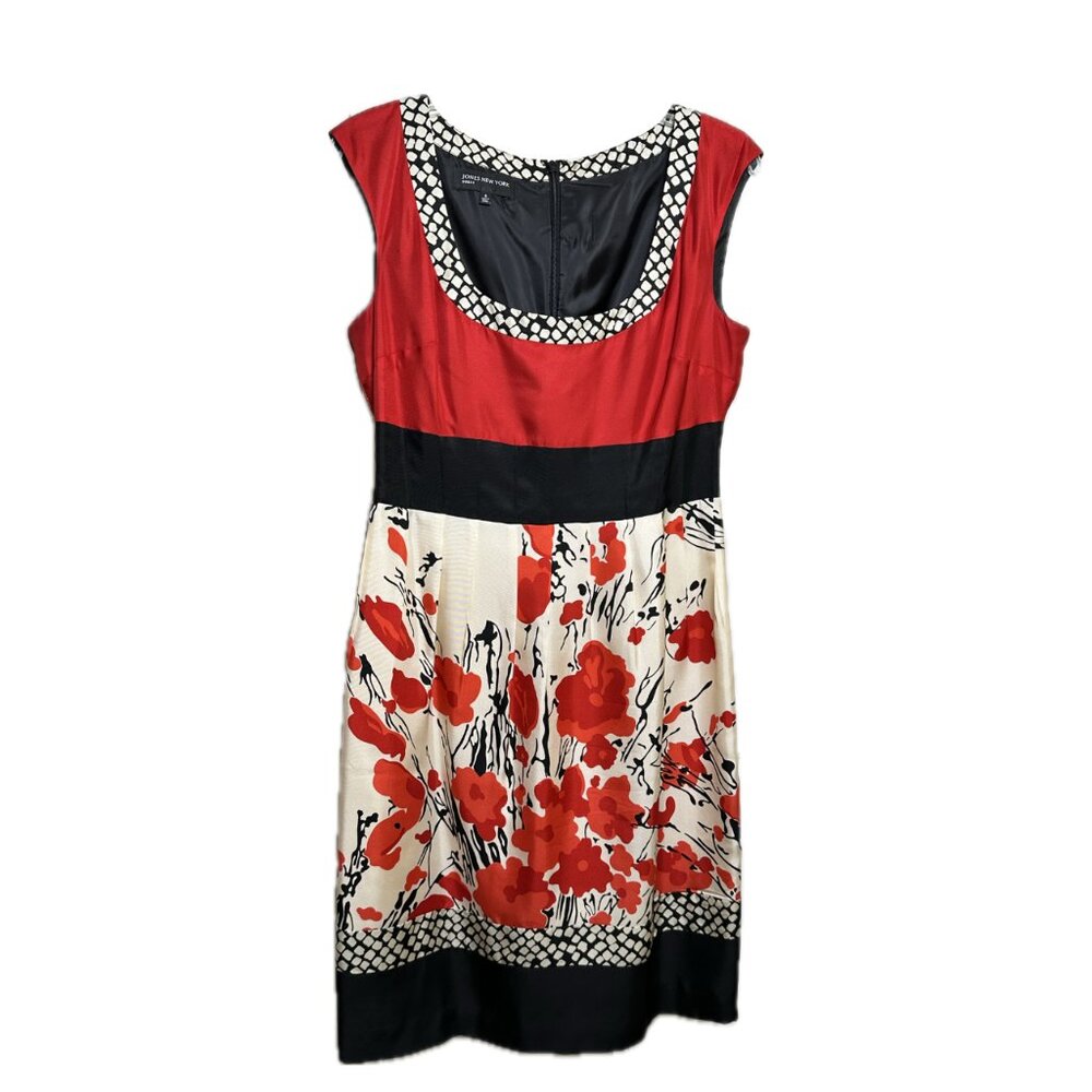 Jones New York 100% Silk Floral Dress - Size 6